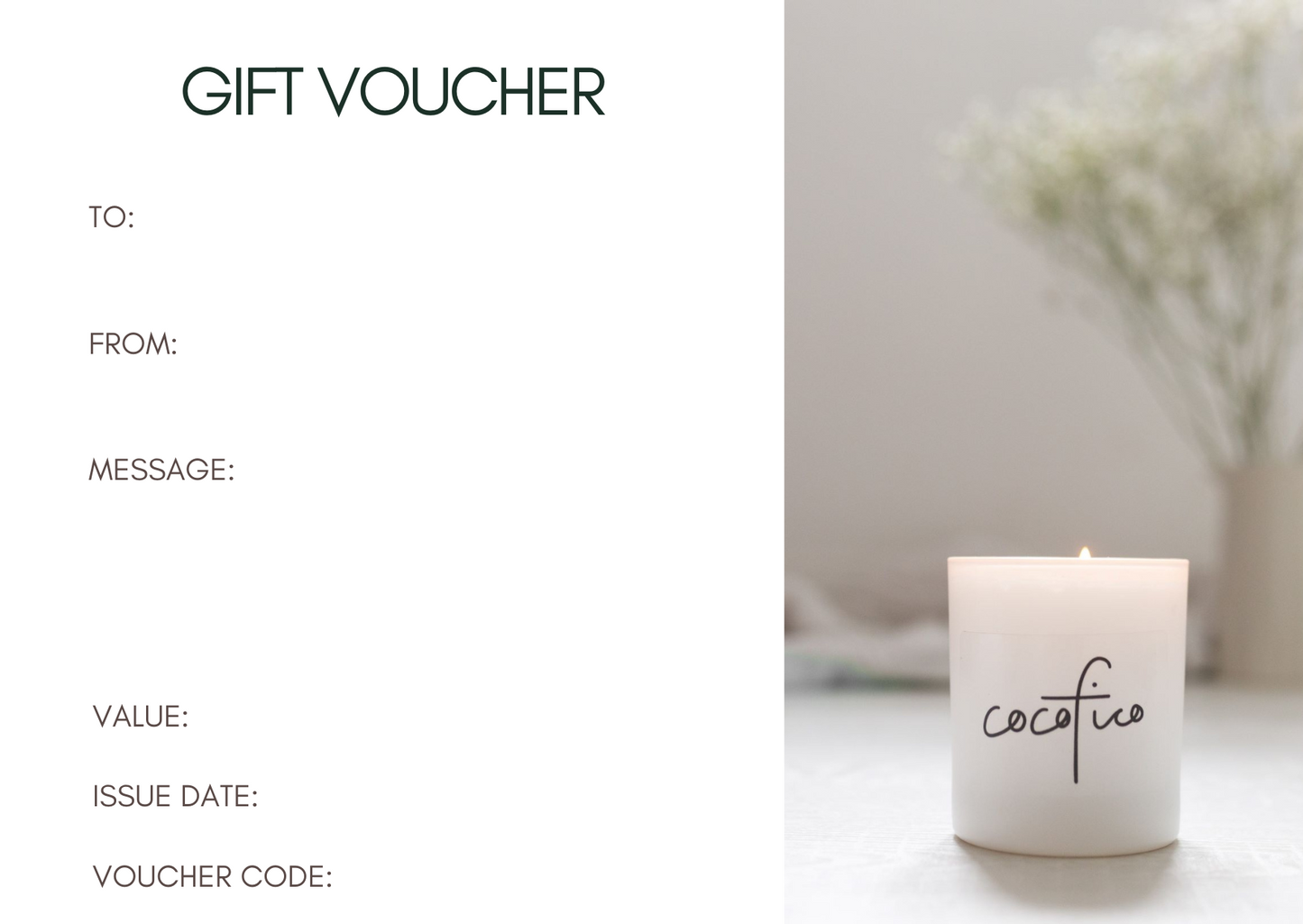 cocofico Digital Gift Voucher